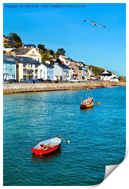 Aberdovey, part sea frontage Print by Frank Irwin