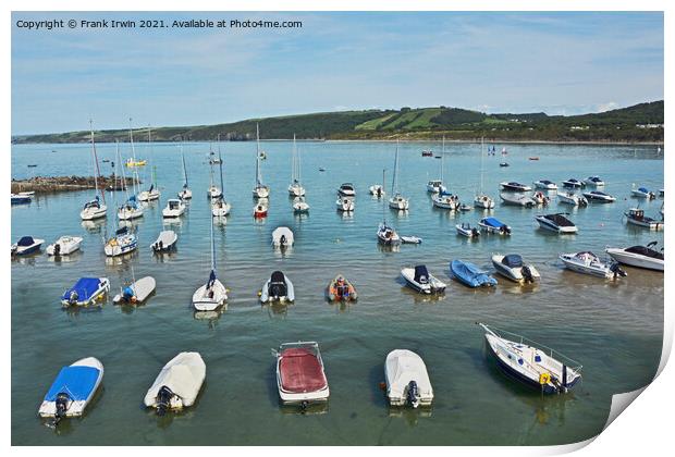 New Quay harbour Print by Frank Irwin