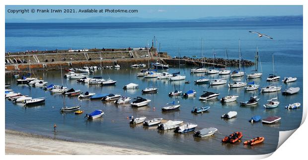 Beautiful Newquay Harbour and Beach in West Wales Print by Frank Irwin