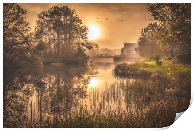 Down By The Riverside Print by Gareth Burge Photography