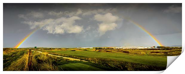 Rainbow over Prestwick Old Course Print by Gareth Burge Photography