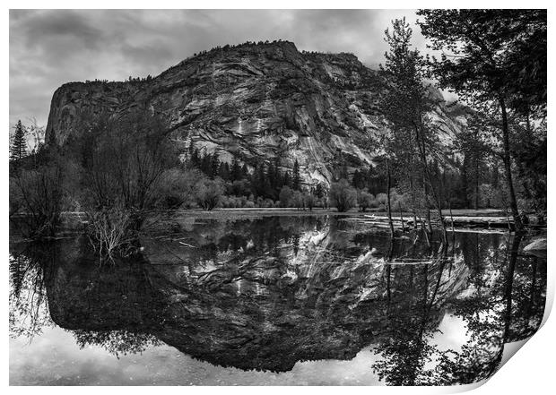 Mirror Lake Reflection, Yosemite National Park Print by Gareth Burge Photography