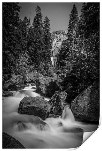 Merced River and Vernal Falls, Yosemite Print by Gareth Burge Photography