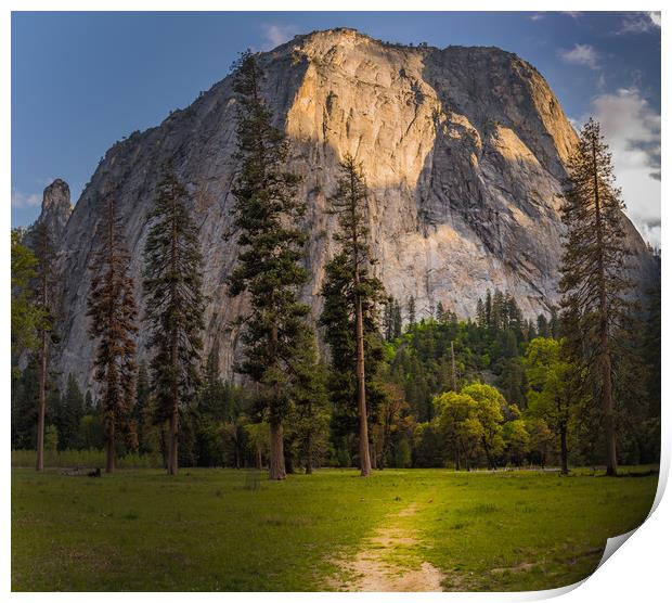 Cathedral Rocks path, Yosemite National Park Print by Gareth Burge Photography