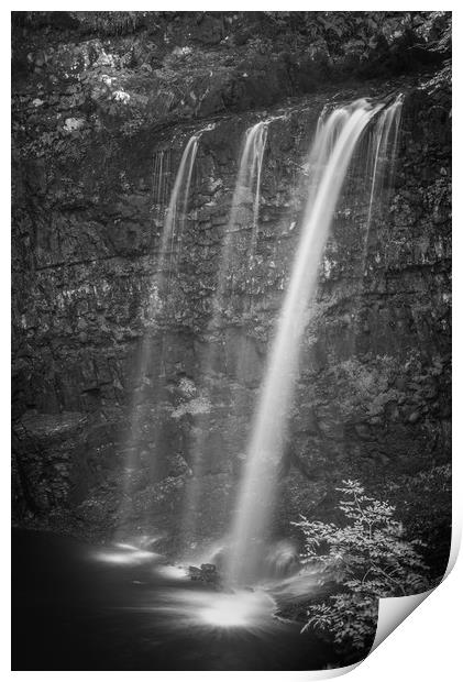 Upper Dalcairney Falls Print by Gareth Burge Photography
