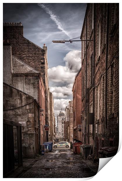 Glasgow Alley Print by Gareth Burge Photography