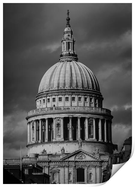 St Paul's Dome Print by Gareth Burge Photography