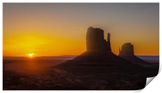 Navajo Sunrise Print by Gareth Burge Photography