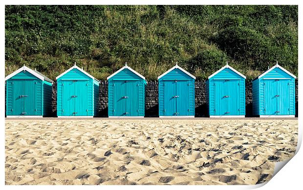 Bournemouth Beach Huts Print by Martin Parratt