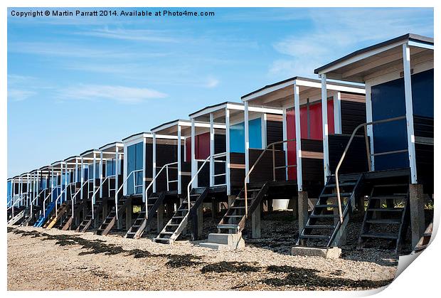  Colourful Beach Huts at Southend, Essex, UK Print by Martin Parratt