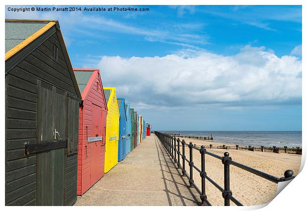 Mundesley Beach Huts Print by Martin Parratt