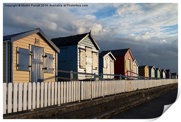 Westward Ho! Beach Huts Print by Martin Parratt