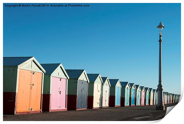 Beach Huts at  Hove Print by Martin Parratt