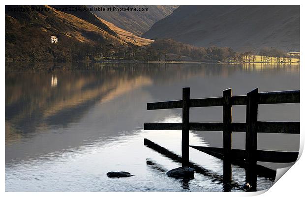  Reflection on Buttermere Print by Martin Parratt