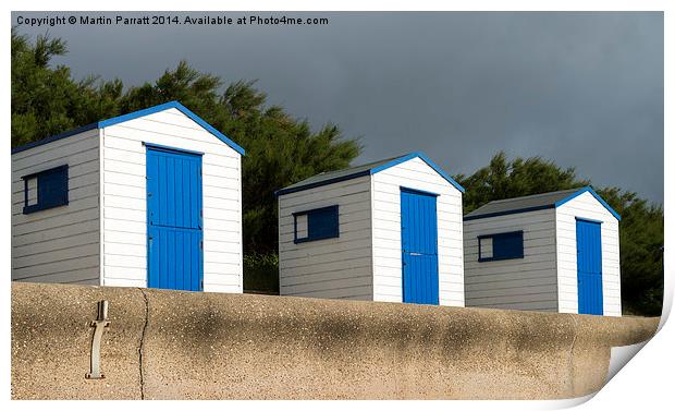 Southwold Beach Huts Print by Martin Parratt