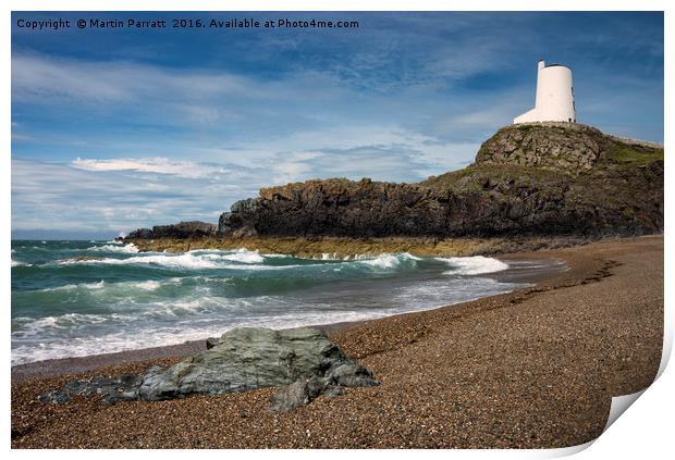 Llanddwyn Island Lighthouse Print by Martin Parratt