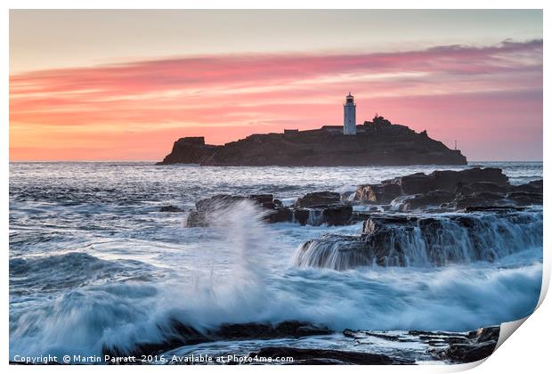 Godrevy Lighthouse Print by Martin Parratt