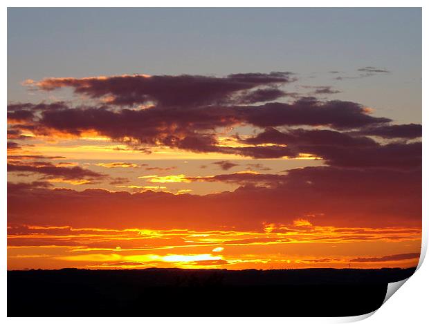 The beauty of sunset Print by Bill Lighterness