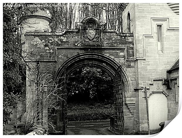 The Gate to Mauldslie Estate Print by Bill Lighterness