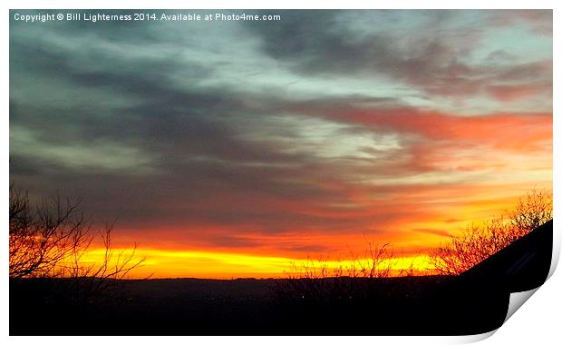 A Perfect Sunset Sky Print by Bill Lighterness