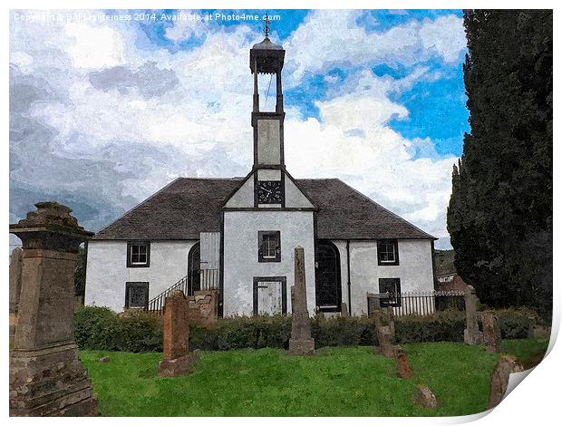 The Painted Kirk Print by Bill Lighterness
