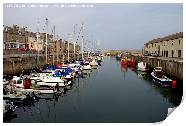  Lossiemouth East Harbour Print by Bill Lighterness