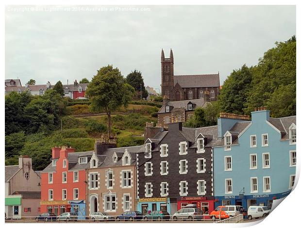  Tobermory , the Church Above Print by Bill Lighterness