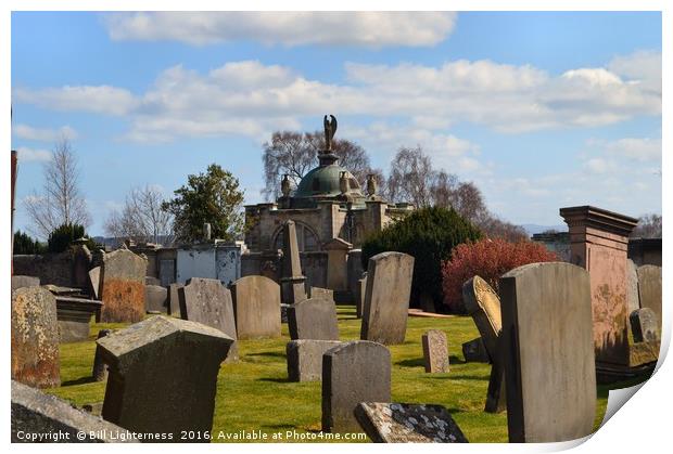 St.Kentigerns Graveyard , Lanark Print by Bill Lighterness