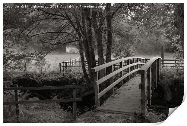 Autumn Bridge Print by Bill Lighterness