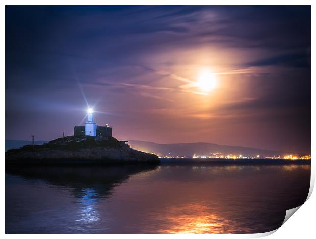 Moonlit Mumbles Print by Purple OneTwoEight