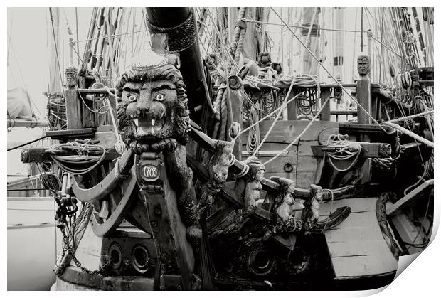     Tall Ships Sunderland,Russian frigate Shtandar Print by Glenn Potts