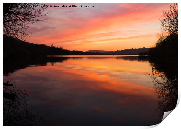 Combs Reservoir Sunset Print by Laura Kenny