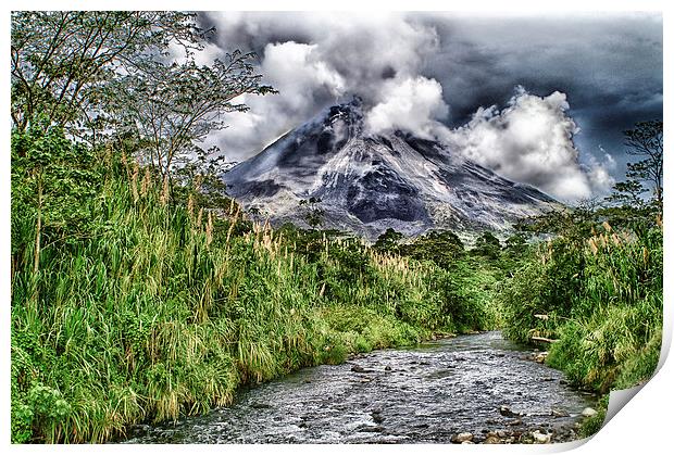 Arenal Volcano - Costa Rica Print by Anne Rodkin