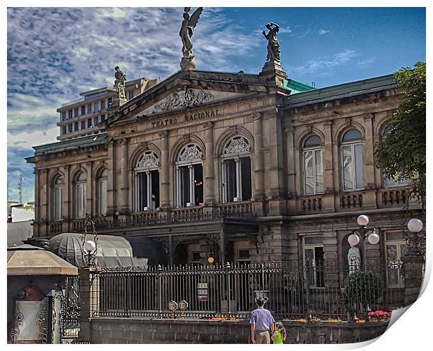 National Theater Of Costa Rica Print by Anne Rodkin