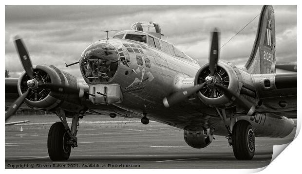 Boeing B17 Flying Fortress 3 Print by Steven Ralser