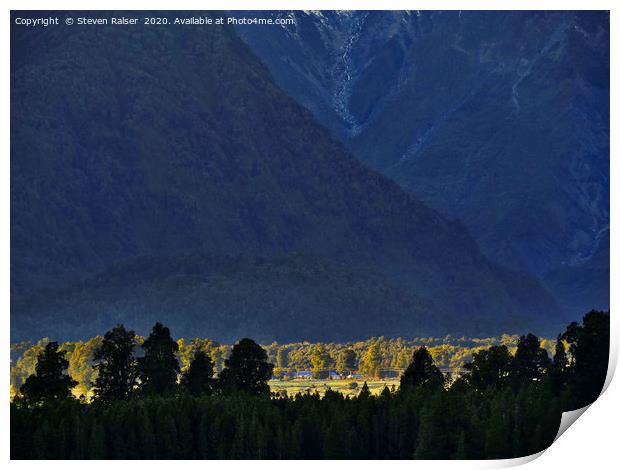 New Zealand Alps Foothills Sunrise Print by Steven Ralser