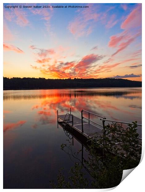 Sunrise 2 - Lake Pennessewassee, Maine Print by Steven Ralser
