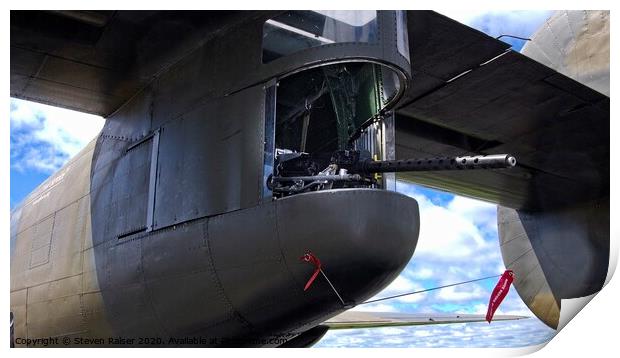 B24 Liberator Tail Gun Print by Steven Ralser