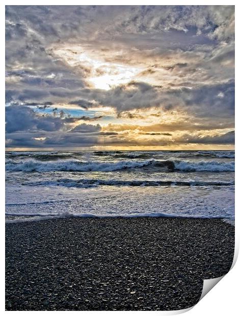Hokitika Beach - New Zealand 5 Print by Steven Ralser