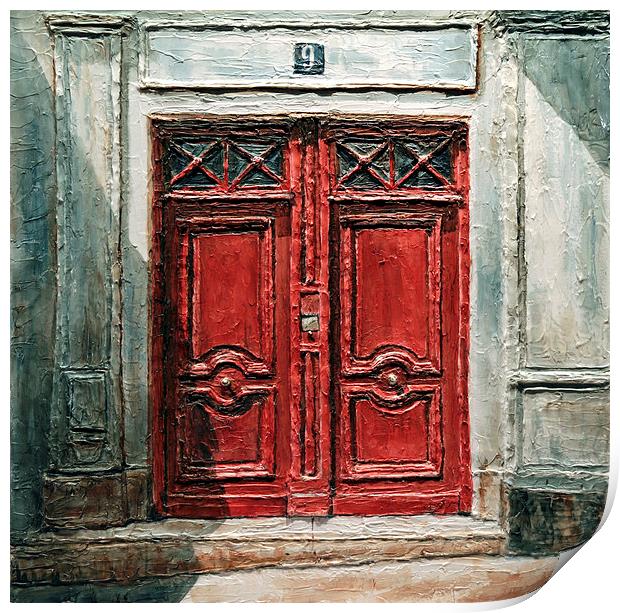 Parisian Door No.9 Print by Joey Agbayani