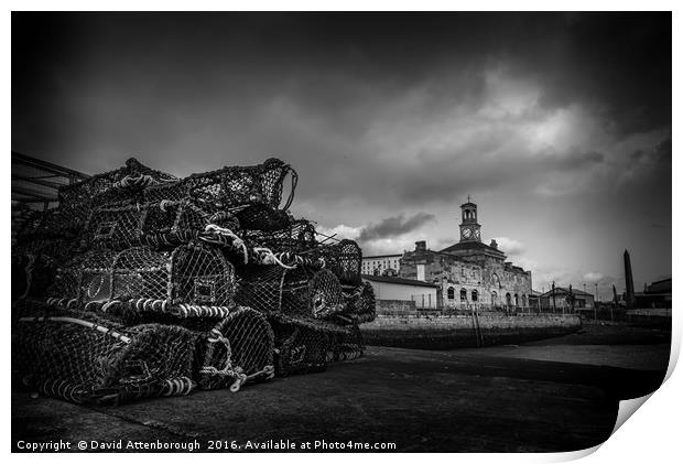 Ramsgate Lobster Pots Print by David Attenborough