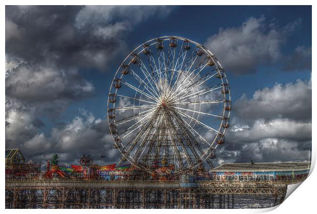 Blackpool Big Wheel HDR Print by Juha Remes
