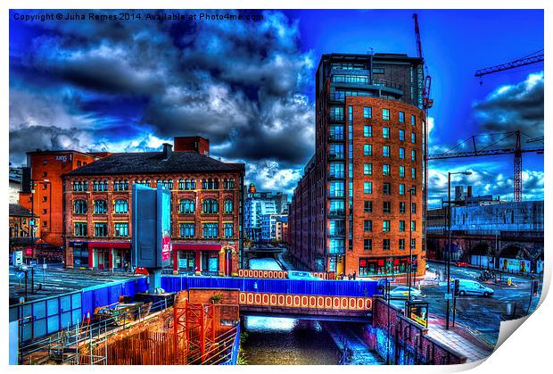 Manchester Cityscape Print by Juha Remes