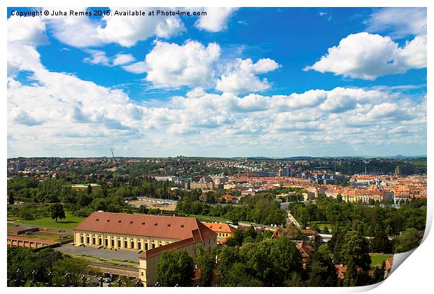 Cityscape in Prague Print by Juha Remes