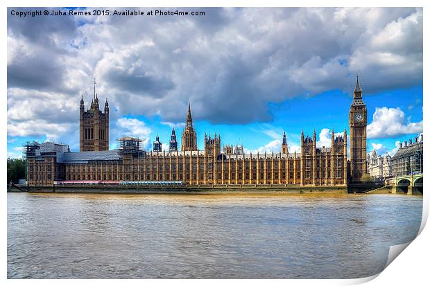 Houses of Parliament Print by Juha Remes