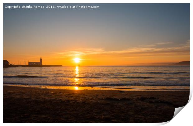 Sunrise at Scarborough Print by Juha Remes