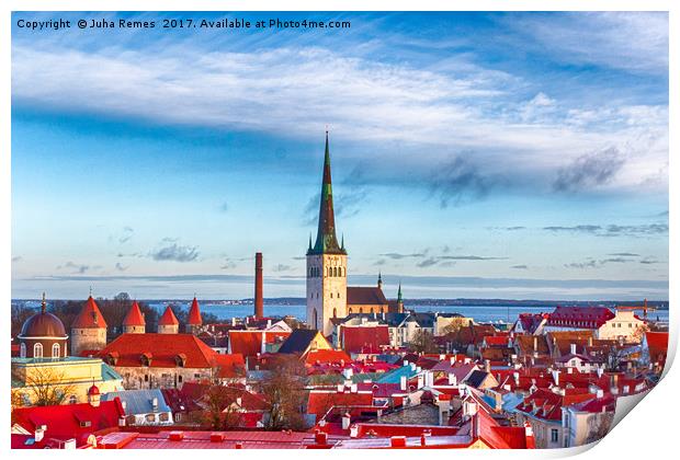 Tallinn Cityscape Print by Juha Remes