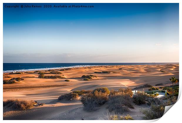 Playa del Ingles Sand Dunes Print by Juha Remes