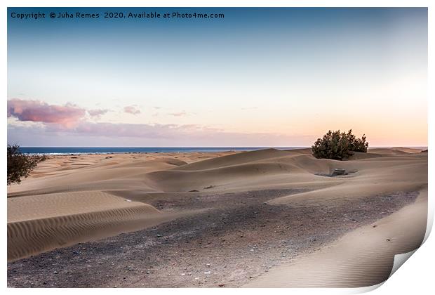 Playa del Ingles Dunes Print by Juha Remes