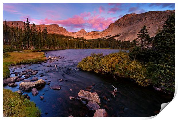 Color over Indian Peaks Print by Steven Reed